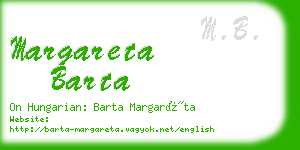margareta barta business card